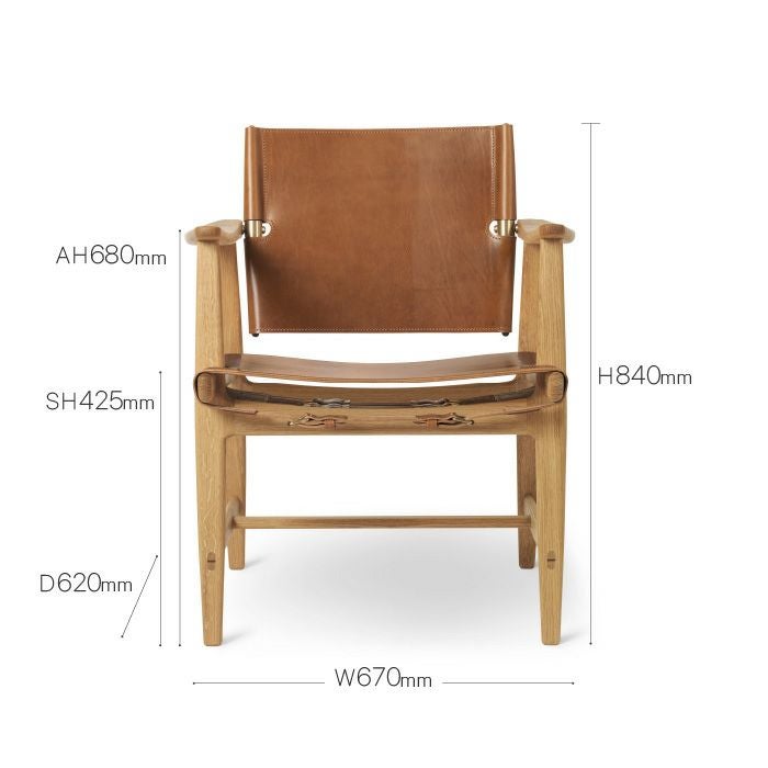 CARL HANSEN & SON（カールハンセン&サン）/BM1106/HUNTSMAN CHAIR（ハンツマンチェア）/オーク材/オイル仕上げ/Saddle Leather コニャック/真鍮【納期】ご注文後確認