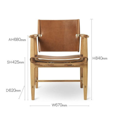 CARL HANSEN & SON（カールハンセン&サン）/BM1106/HUNTSMAN CHAIR（ハンツマンチェア）/オーク材/オイル仕上げ/Saddle Leather コニャック/真鍮【納期】ご注文後確認