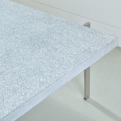 FRITZ HANSEN（フリッツハンセン）/PK61/COFFEE TABLE（コーヒーテーブル）/ファウスケ大理石 ロール仕上げ（グレーホワイト）/サテン仕上げステンレススチール脚 【納期】約3～4週間（メーカー欠品時を除く）