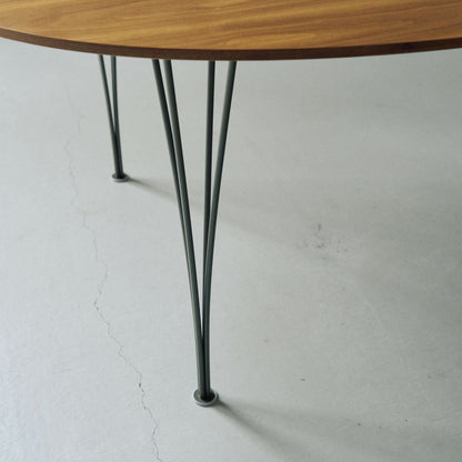 【店頭在庫品】FRITZ HANSEN（フリッツハンセン）/TABLE SERIES（テーブルシリーズ）/Super Elliptical table（スーパー楕円テーブル）B613/ダイニングテーブル/ウォルナット/ウォームグラファイト脚/180×120cm