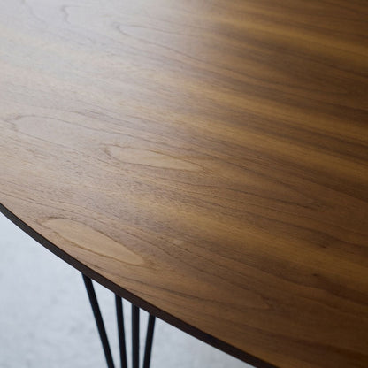 【店頭在庫品】FRITZ HANSEN（フリッツハンセン）/TABLE SERIES（テーブルシリーズ）/Super Elliptical table（スーパー楕円テーブル）B613/ダイニングテーブル/ウォルナット/ウォームグラファイト脚/180×120cm