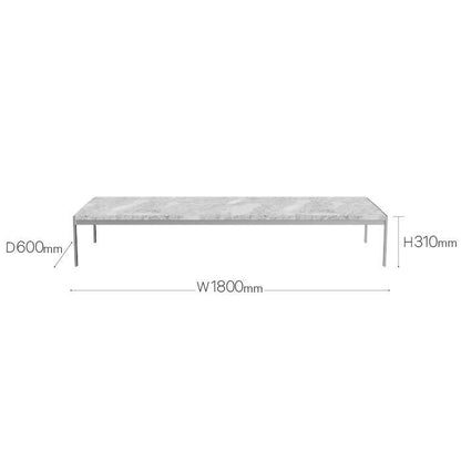 FRITZ HANSEN（フリッツハンセン）/PK63/COFFEE TABLE（コーヒーテーブル）/ファウスケ大理石 ロール仕上げ（グレーホワイト）/サテン仕上げステンレススチール脚 【納期】ご注文後確認