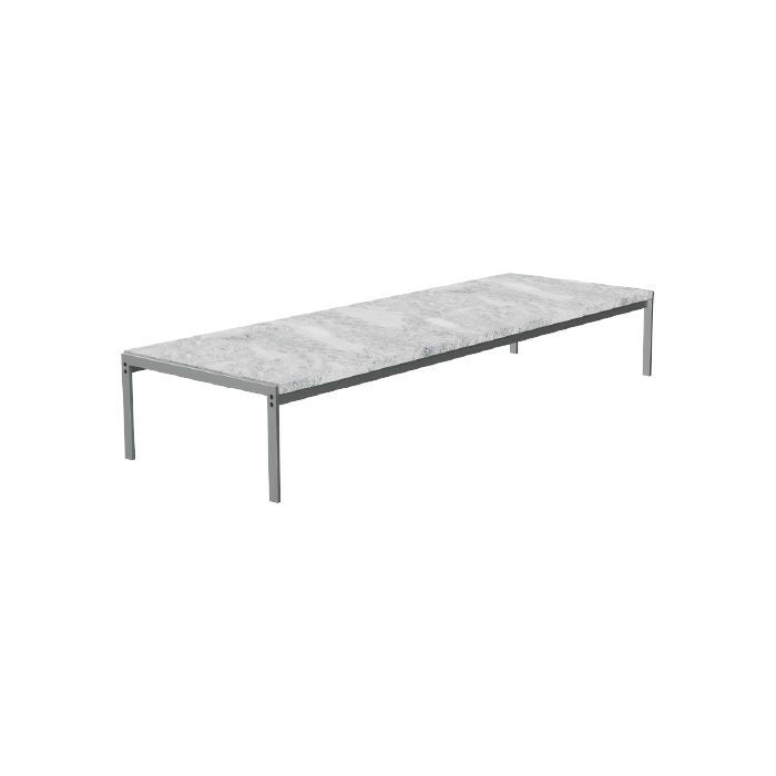 FRITZ HANSEN（フリッツハンセン）/PK63/COFFEE TABLE（コーヒーテーブル）/ファウスケ大理石 ロール仕上げ（グレーホワイト）/サテン仕上げステンレススチール脚 【納期】ご注文後確認