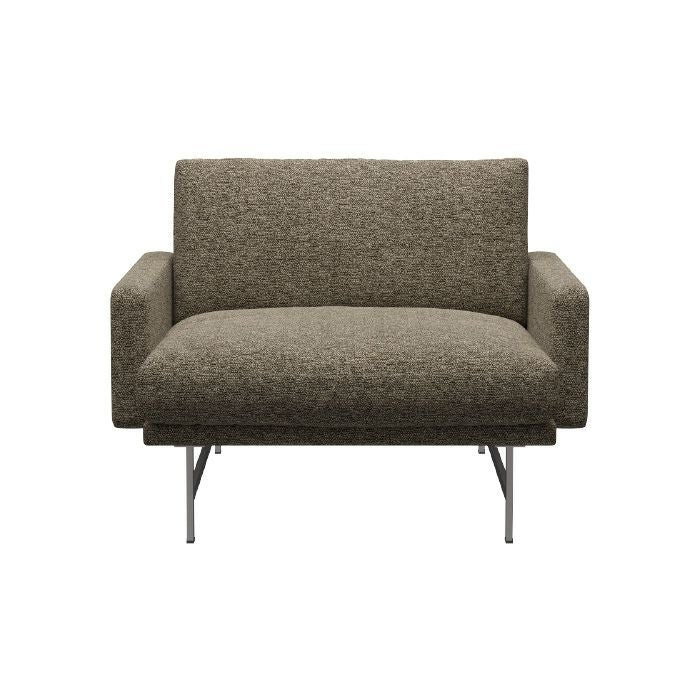 FRITZ HANSEN（フリッツハンセン）/LISSONI （リッソーニソファ）/ラウンジチェア/クレイ（ライトグレー 012）/マットポリッシュ仕上げステンレススチール脚/PL111 【納期】ご注文後確認