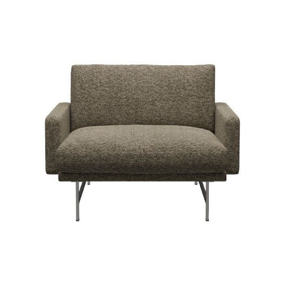 FRITZ HANSEN（フリッツハンセン）/LISSONI （リッソーニソファ）/ラウンジチェア/クレイ（ライトグレー 012）/マットポリッシュ仕上げステンレススチール脚/PL111 【納期】ご注文後確認