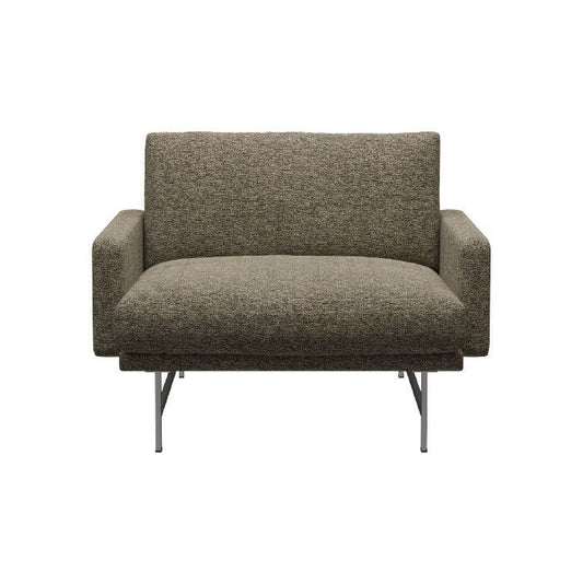 FRITZ HANSEN（フリッツハンセン）/LISSONI （リッソーニソファ）/ラウンジチェア/クレイ（ライトグレー 012）/マットポリッシュ仕上げステンレススチール脚/PL111 【納期】ご注文後確認