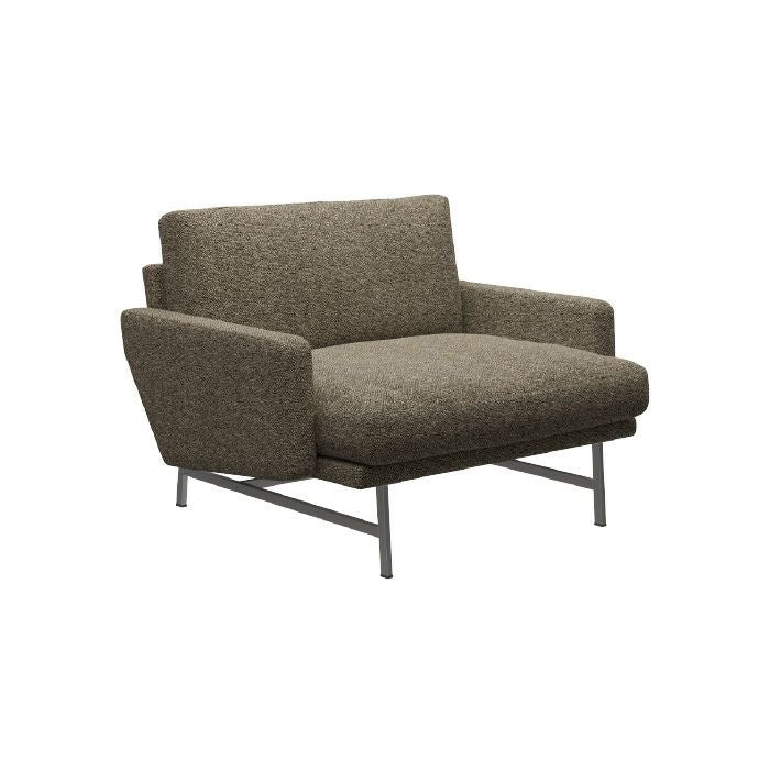 FRITZ HANSEN（フリッツハンセン）/LISSONI （リッソーニソファ）/ラウンジチェア/クレイ（ライトグレー 012）/マットポリッシュ仕上げステンレススチール脚/PL111 【納期】ご注文後確認