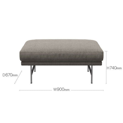 FRITZ HANSEN（フリッツハンセン）/LISSONI （リッソーニソファ）/プフ/クレイ（ライトグレー 012）/マットポリッシュ仕上げステンレススチール脚/PL110 【納期】ご注文後確認