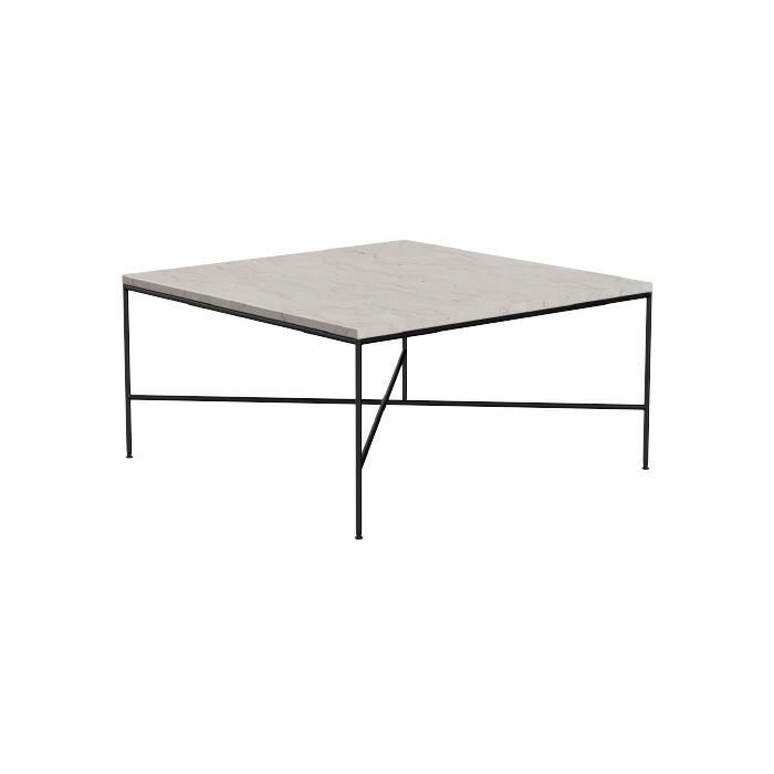 FRITZ HANSEN（フリッツハンセン）/PLANNER COFFEE TABLES（プランナーコーヒーテーブル）/大理石（クリーム120）/スチール脚（ブラック粉体塗装仕上げ）/80×80cm/MC320 【納期】ご注文後確認