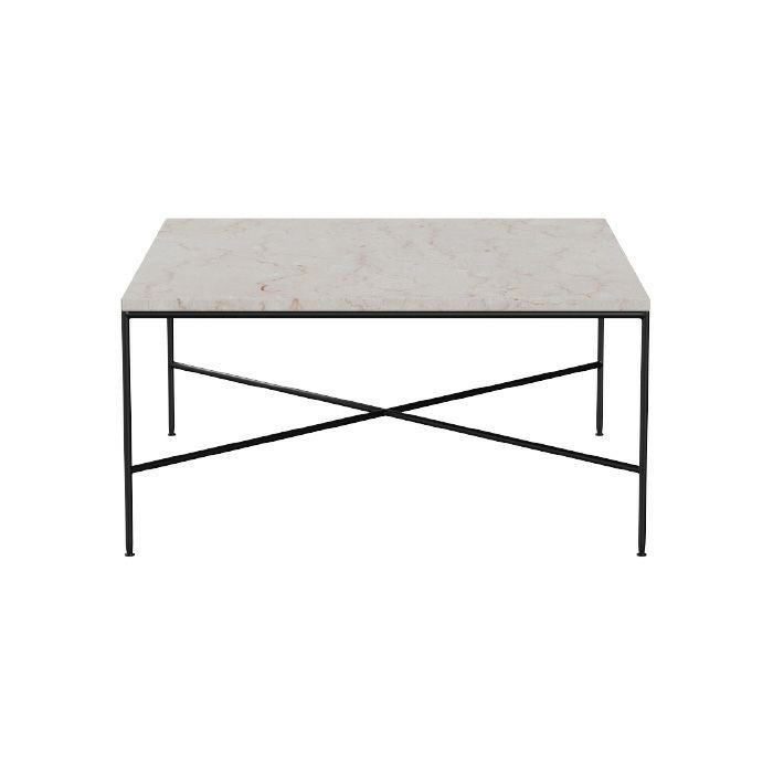 FRITZ HANSEN（フリッツハンセン）/PLANNER COFFEE TABLES（プランナーコーヒーテーブル）/大理石（クリーム120）/スチール脚（ブラック粉体塗装仕上げ）/80×80cm/MC320 【納期】ご注文後確認