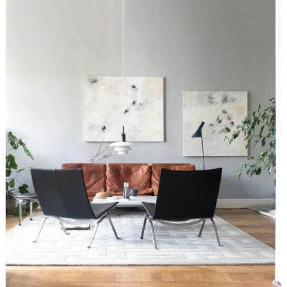 FRITZ HANSEN（フリッツハンセン）/PLANNER COFFEE TABLES（プランナーコーヒーテーブル）/大理石（クリーム120）/スチール脚（ブラック粉体塗装仕上げ）/80×80cm/MC320 【納期】ご注文後確認