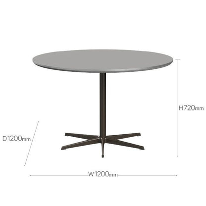 FRITZ HANSEN（フリッツハンセン）/TABLE SERIES（テーブルシリーズ）/CIRCULAR（円テーブル）A825/ダイニングテーブル/ラミネート（ブラウンオッタワ）/ブラウンブロンズ脚/直径120cm 【納期】ご注文後確認