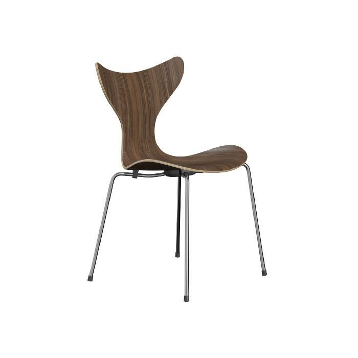 FRITZ HANSEN（フリッツハンセン）/LILY（リリー）/ダイニングチェア/ウォルナット/ナチュラルウッド/クローム脚/Model 3108 【納期】ご注文後確認