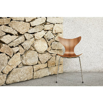FRITZ HANSEN（フリッツハンセン）/LILY（リリー）/ダイニングチェア/ウォルナット/ナチュラルウッド/クローム脚/Model 3108 【納期】ご注文後確認