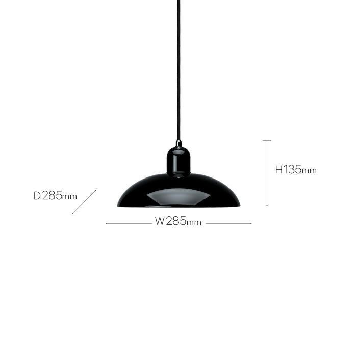 FRITZ HANSEN（フリッツハンセン）/KAISER idell（カイザー イデル）/ペンダントライト/ブラック/スチール（ハイグロス仕上げ）/直径285mm/Model 6631-P 【納期】約3～4週間（メーカー欠品時を除く）
