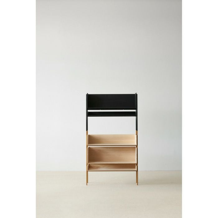 SKAGERAK（スカゲラック）/Vivlio Shelf（ビブリオ シェルフ）/モジュール シェルフ/木製棚/Large/オーク（ブラック） 【納期】ご注文後確認