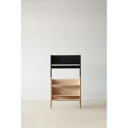 SKAGERAK（スカゲラック）/Vivlio Shelf（ビブリオ シェルフ）/モジュール シェルフ/木製棚/Large/オーク（ブラック） 【納期】ご注文後確認