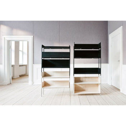 SKAGERAK（スカゲラック）/Vivlio Shelf（ビブリオ シェルフ）/モジュール シェルフ/木製棚/Large/オーク（ブラック） 【納期】ご注文後確認