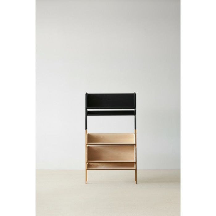 SKAGERAK（スカゲラック）/Vivlio Shelf（ビブリオ シェルフ）/モジュール シェルフ/木製棚/Medium/オーク（ブラック） 【納期】ご注文後確認
