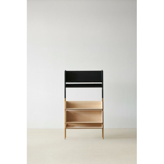 SKAGERAK（スカゲラック）/Vivlio Shelf（ビブリオ シェルフ）/モジュール シェルフ/木製棚/Small/オーク（ブラック） 【納期】ご注文後確認