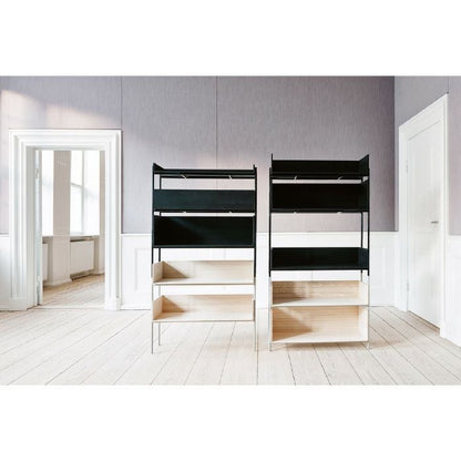 SKAGERAK（スカゲラック）/Vivlio Shelf（ビブリオ シェルフ）/モジュール シェルフ/木製棚/Small/オーク（ブラック） 【納期】ご注文後確認