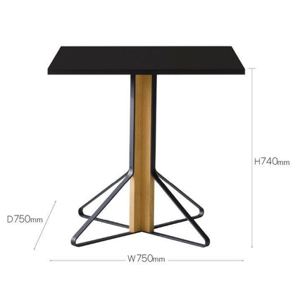 Artek（アルテック）/REB011/KAARI TABLE （カアリテーブル）/ブラックリノリウム/ブラックステインオーク脚【納期】ご注文後確認
