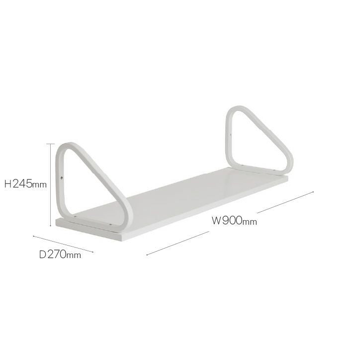 Artek（アルテック）/112B/WALL SHELF（ウォールシェルフ）/バーチ材/ホワイトラッカー塗装仕上げ/W90×D25cm/壁付け棚 【納期】約3～4週間（メーカー欠品時を除く）