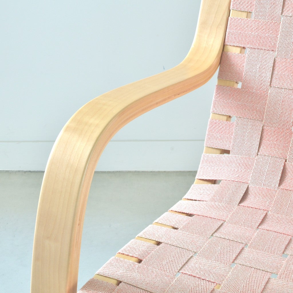 Artek（アルテック）/Armchair406（アームチェア406）/ラウンジチェア/バーチ材/ナチュラルラッカー仕上げ/ナチュラル レッド【納期】ご注文後確認