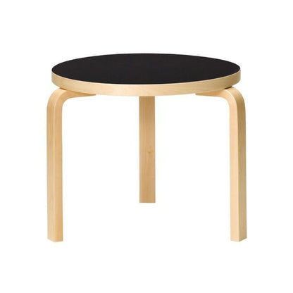 Artek（アルテック）/90D Table（90D テーブル）/ダイニングテーブル/バーチ材/ナチュラルラッカー仕上げ/天板 ブラックリノリウム【納期】ご注文後確認
