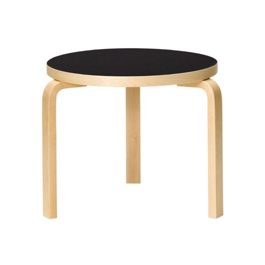 Artek（アルテック）/90D Table（90D テーブル）/ダイニングテーブル/バーチ材/ナチュラルラッカー仕上げ/天板 ブラックリノリウム【納期】ご注文後確認