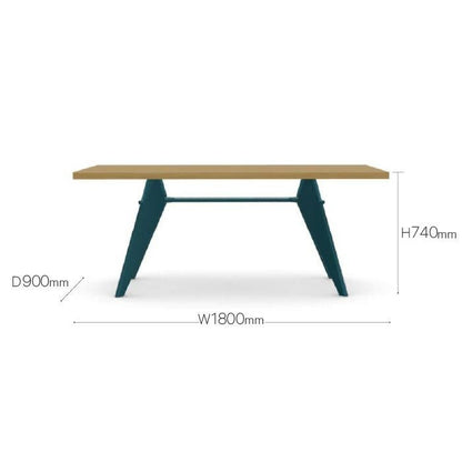 Vitra（ヴィトラ）/EM Table（EM テーブル）/ダイニングテーブル/ナチュラルオーク/ラッカー仕上げ/ブルーディナスティ/W180×D90cm【納期】2～3週間（メーカー欠品時除く）【納期】ご注文後確認