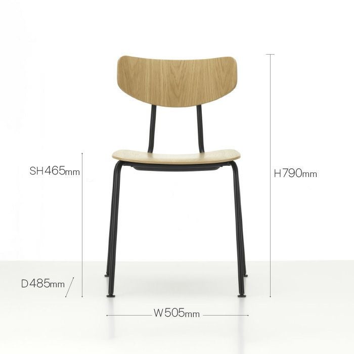 Vitra（ヴィトラ）/Moca（モカ）/ダイニングチェア/ナチュラルオーク/ラッカー仕上げ/ベーシックダーク脚 【納期】約3～4週間（メーカー欠品時を除く）