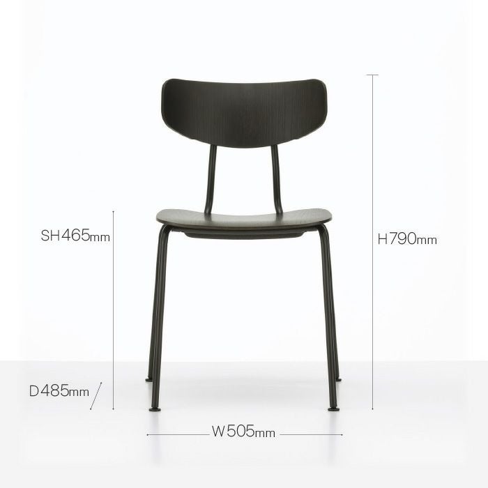 Vitra（ヴィトラ）/Moca（モカ）/ダイニングチェア/ダークオーク/ラッカー仕上げ/ベーシックダーク脚 【納期】約3～4週間（メーカー欠品時を除く）