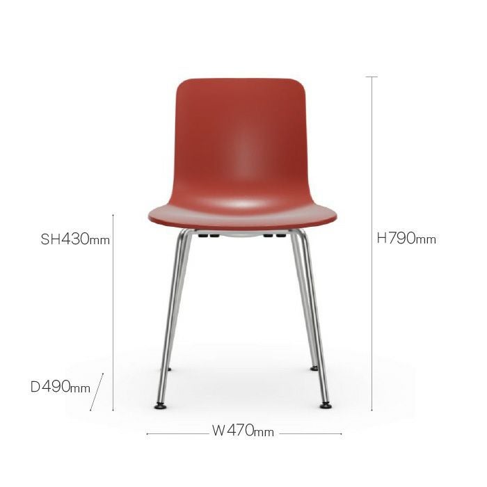 Vitra（ヴィトラ）/HAL RE Tube Stackable（ハル リ チューブ スタッカブル）/ダイニングチェア/ブリック RE/クローム脚 【納期】ご注文後確認