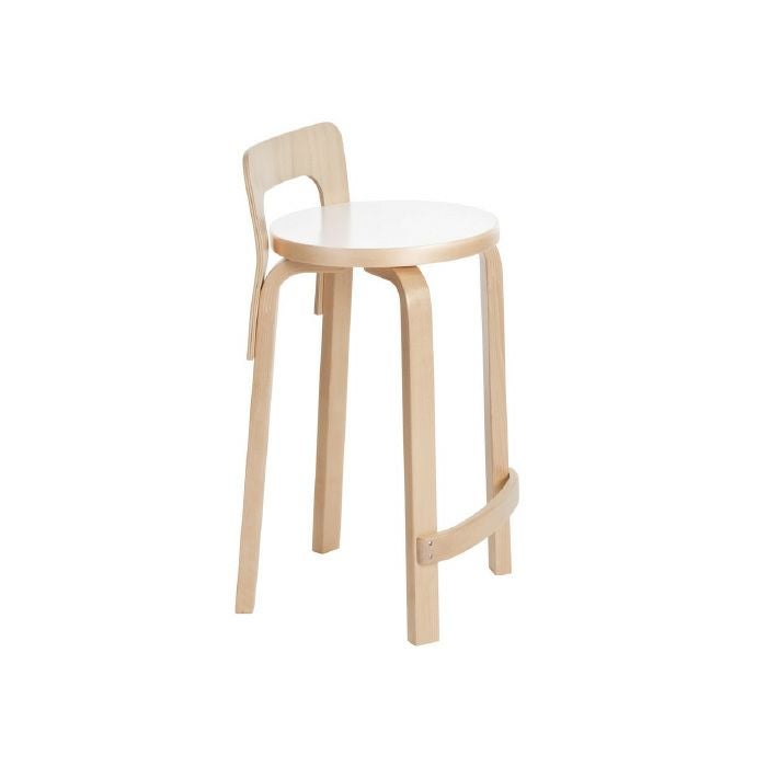 Artek/K65/ハイチェア/バーチ材/ナチュラルラッカー仕上げ/ホワイトラミネート 【納期】約3～4週間（メーカー欠品時を除く）