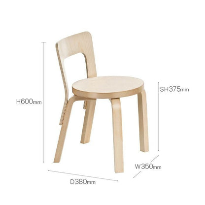 Artek/N65/子供用チェア/バーチ材/ナチュラルラッカー仕上げ 【納期】約3～4週間（メーカー欠品時を除く）