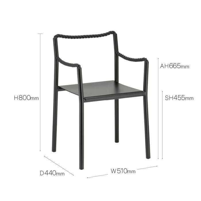Artek/Rope Chair/ロープチェア/ブラック 【納期】約3～4週間（メーカー欠品時を除く）