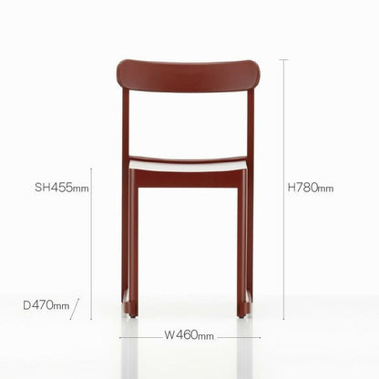 Artek/ATELIER CHAIR/アトリエチェア/ビーチ材/ダークレッド/ラッカー仕上げ 【納期】約3～4週間（メーカー欠品時を除く）