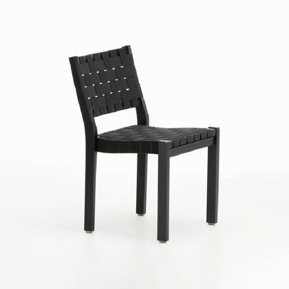 Artek/CHAIR 611/チェア611/本体：バーチ材 背座：リネン/ナチュラルラッカー仕上げ/ブラック 【納期】約3～4週間（メーカー欠品時を除く）