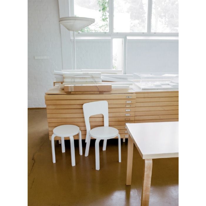 Artek/CHAIR 66/チェア66/バーチ材/ナチュラルラッカー仕上げ/ホワイトラッカー 【納期】約3～4週間（メーカー欠品時を除く）