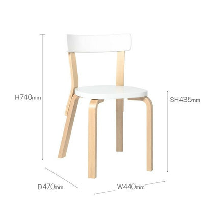 Artek/CHAIR 66/チェア66/バーチ材/ナチュラルラッカー仕上げ/ホワイトラッカー 【納期】約3～4週間（メーカー欠品時を除く）