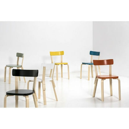 Artek/CHAIR 66/チェア66/バーチ材/ナチュラルラッカー仕上げ/グリーンラッカー 【納期】約3～4週間（メーカー欠品時を除く）