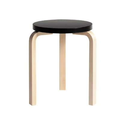 Artek/STOOL 60/スツール60/バーチ材/ナチュラルラッカー仕上げ/ブラックラッカー 【納期】約3～4週間（メーカー欠品時を除く）