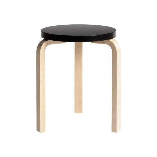 Artek/STOOL 60/スツール60/バーチ材/ナチュラルラッカー仕上げ/ブラックラッカー 【納期】約3～4週間（メーカー欠品時を除く）