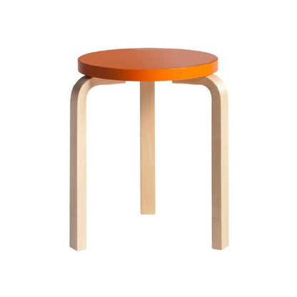 Artek/STOOL 60/スツール60/バーチ材/ナチュラルラッカー仕上げ/オレンジラッカー 【納期】約3～4週間（メーカー欠品時を除く）