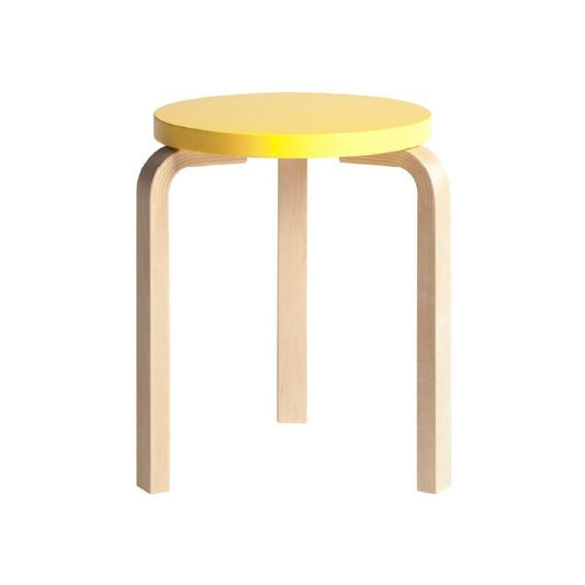Artek/STOOL 60/スツール60/バーチ材/ナチュラルラッカー仕上げ/イエローラッカー 【納期】約3～4週間（メーカー欠品時を除く）