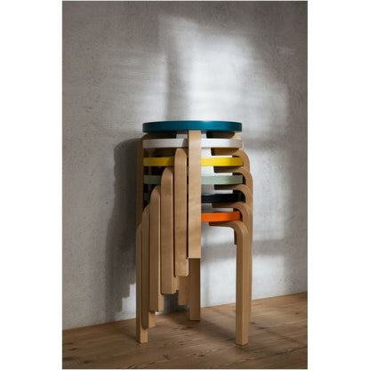 Artek/STOOL 60/スツール60/バーチ材/ナチュラルラッカー仕上げ/ペトロールラッカー 【納期】約3～4週間（メーカー欠品時を除く）