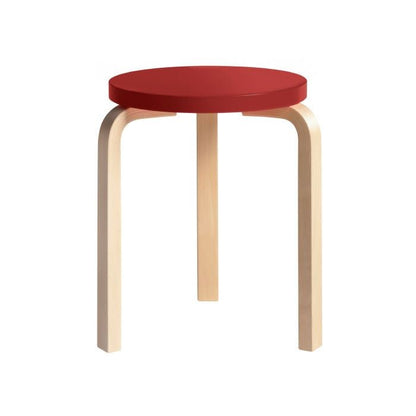 Artek/STOOL 60/スツール60/バーチ材/ナチュラルラッカー仕上げ/レッドラッカー 【納期】約3～4週間（メーカー欠品時を除く）