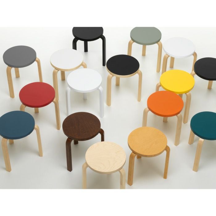 Artek/STOOL 60/スツール60/バーチ材/ナチュラルラッカー仕上げ/レッドラッカー 【納期】約3～4週間（メーカー欠品時を除く）
