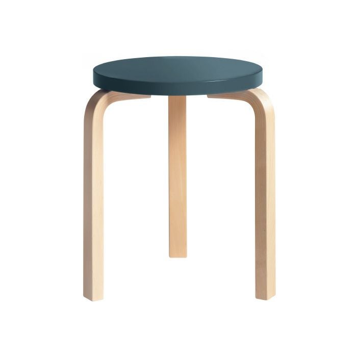 Artek/STOOL 60/スツール60/バーチ材/ナチュラルラッカー仕上げ/ブルーラッカー 【納期】約3～4週間（メーカー欠品時を除く）